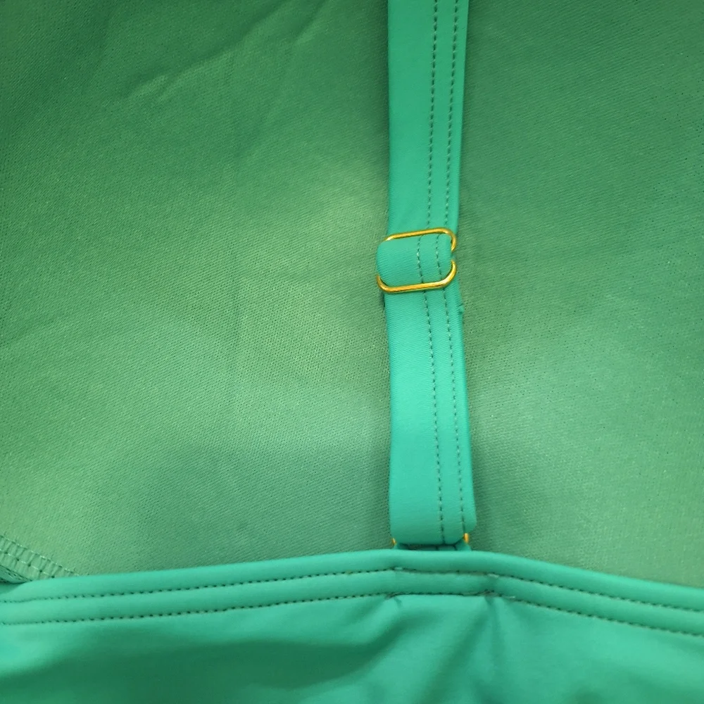 NEW Swimsuits For All Color Block V-Neck Blue One Piece Swimsuit, Sz 26